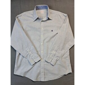 Brooks Brothers 346 Mens Large Supima Cotton Striped Button Down Shirt